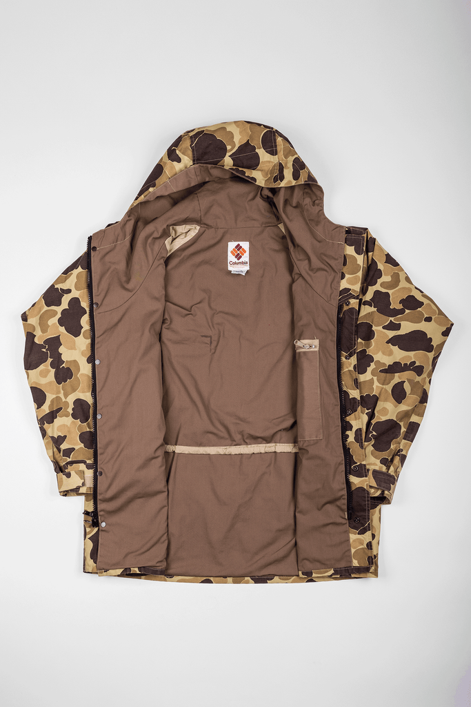 Columbia Gore Tex Hunting Duck Camo Parka 1980s AT EASE SHOP